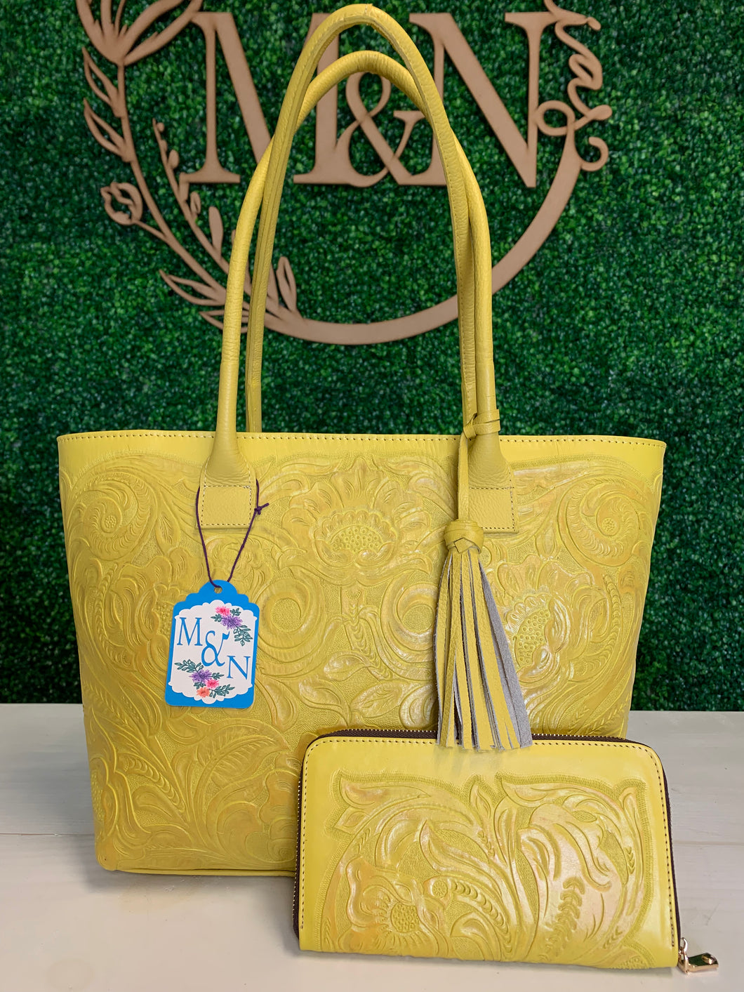 Hand Tooled Leather Tote