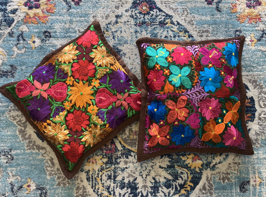 Embroidered Decorative Pillow Covers Set