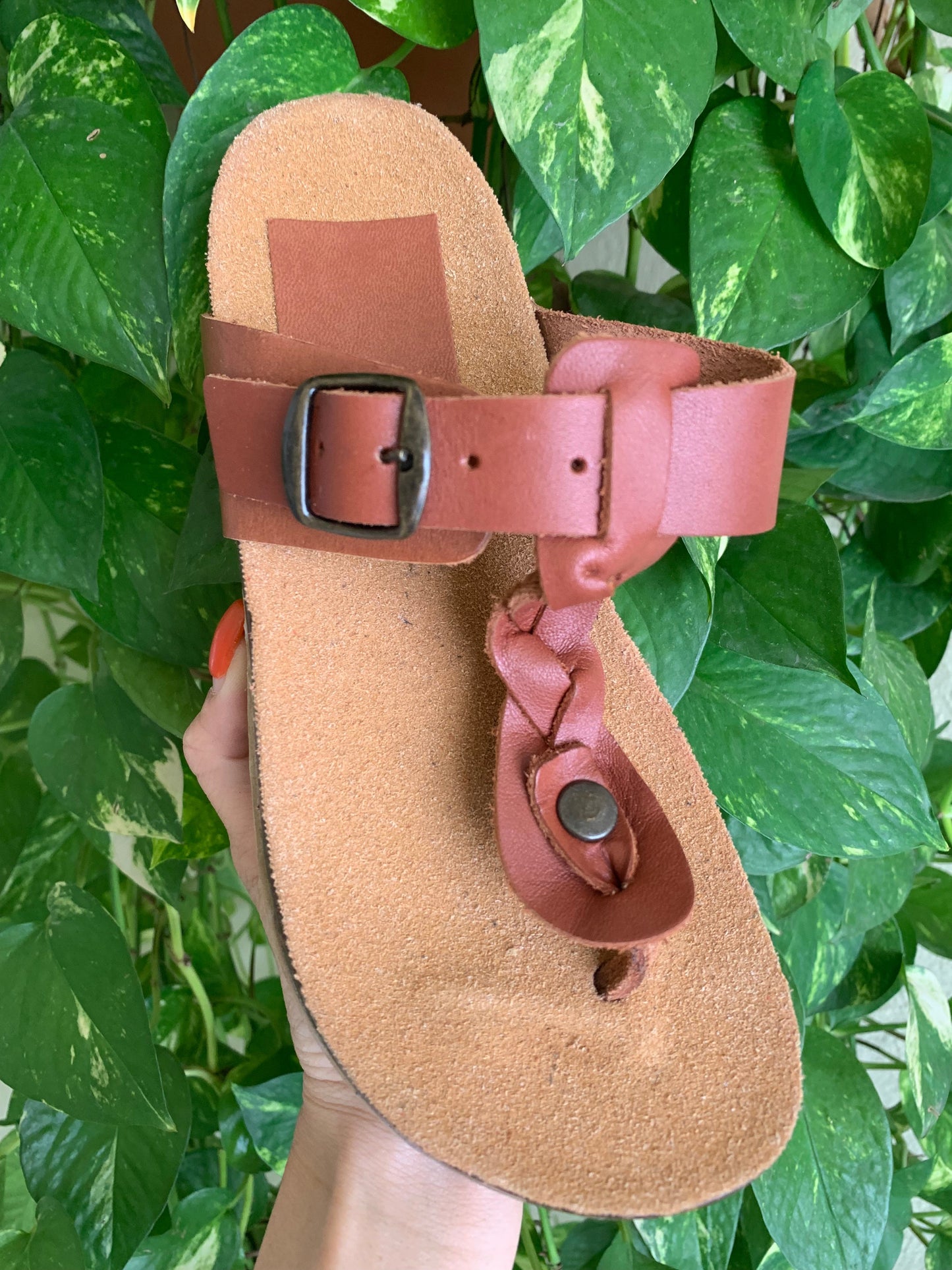 T-Strap Leather Sandal