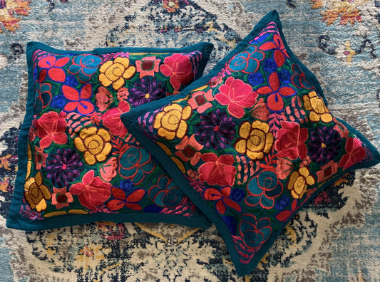 Embroidered Decorative Pillow Covers Set