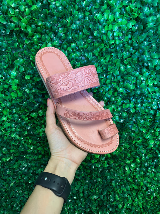 Hand Tooled Leather Sandal