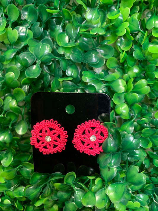 Handmade Crochet Stud Earrings