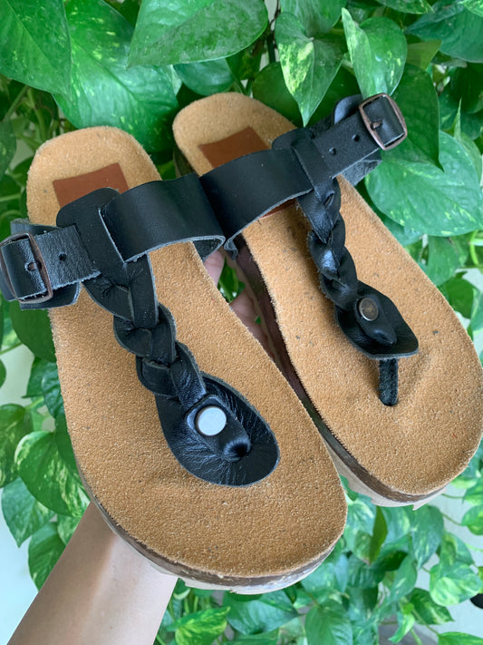 T-Strap Leather Sandal