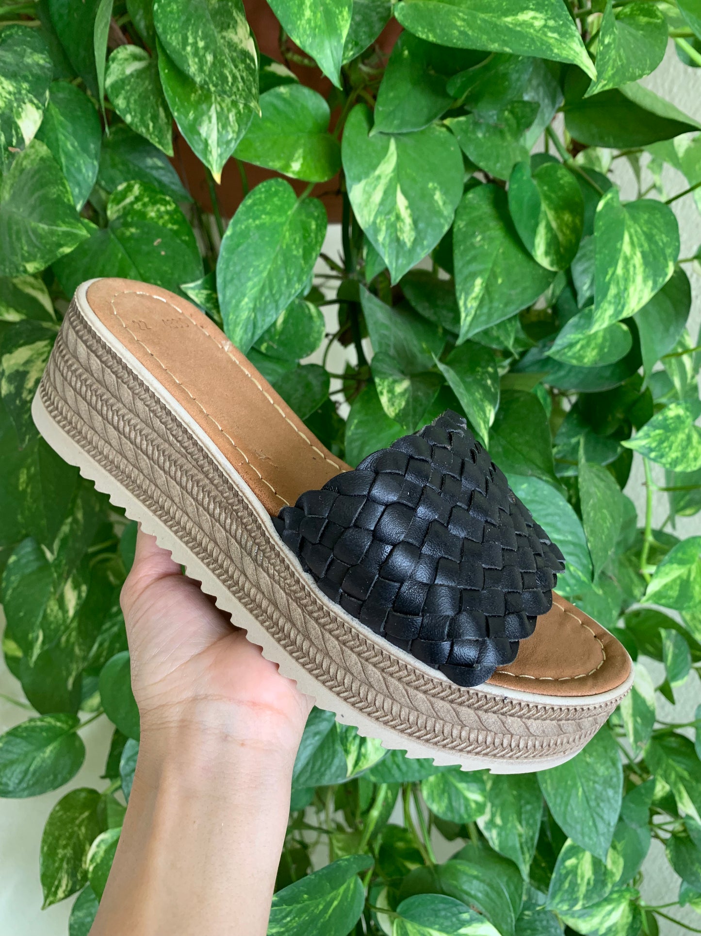 One Strap Slip On Platform